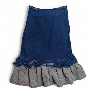 Blue and Gray Women's Skirt